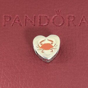 Baltimore Run Red Enamel Crab Heart Charm Bmore Run 2018 Charm S925 ALE